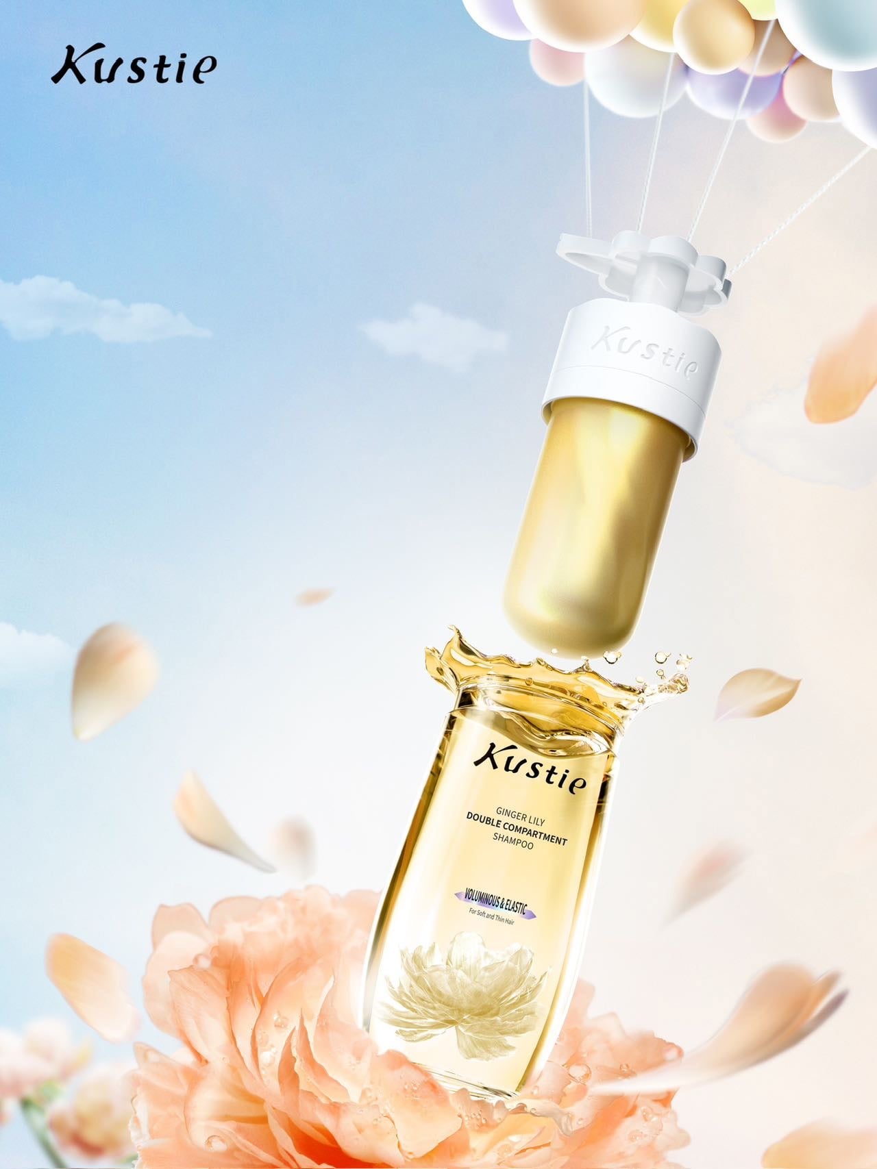 شامبو  (  GINGER LILY  DOUBLE COMPARTMENT  SHAMPOO)