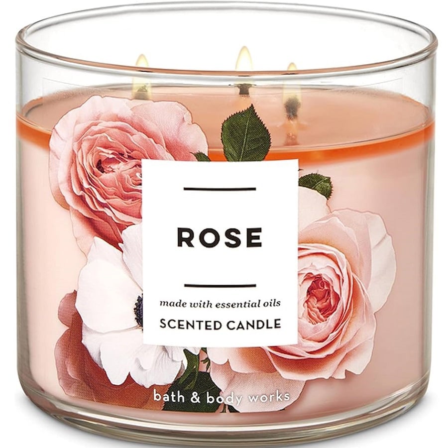 Rose 3 Wick Scented Candle 411 g