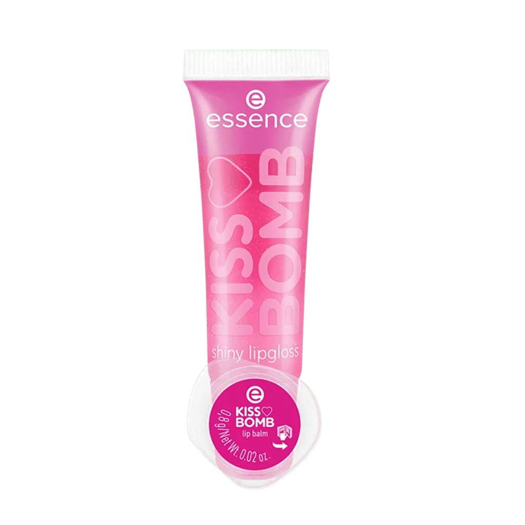 Kiss Bomb Shiny Lip Gloss & Lip Balm (01 Strawberry Sweetie)-1