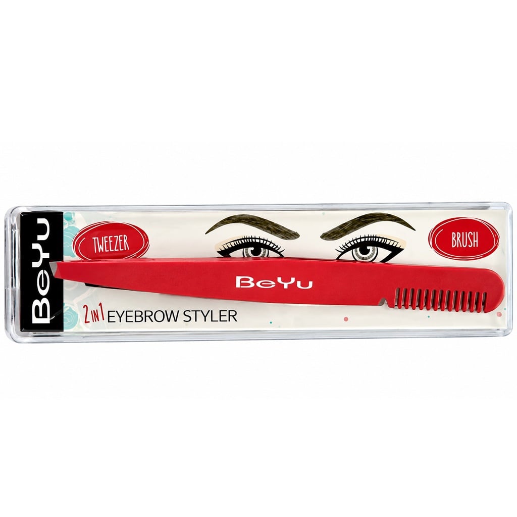 beyu Beyu Eyebrow Tweezers With Comb 2-in-1