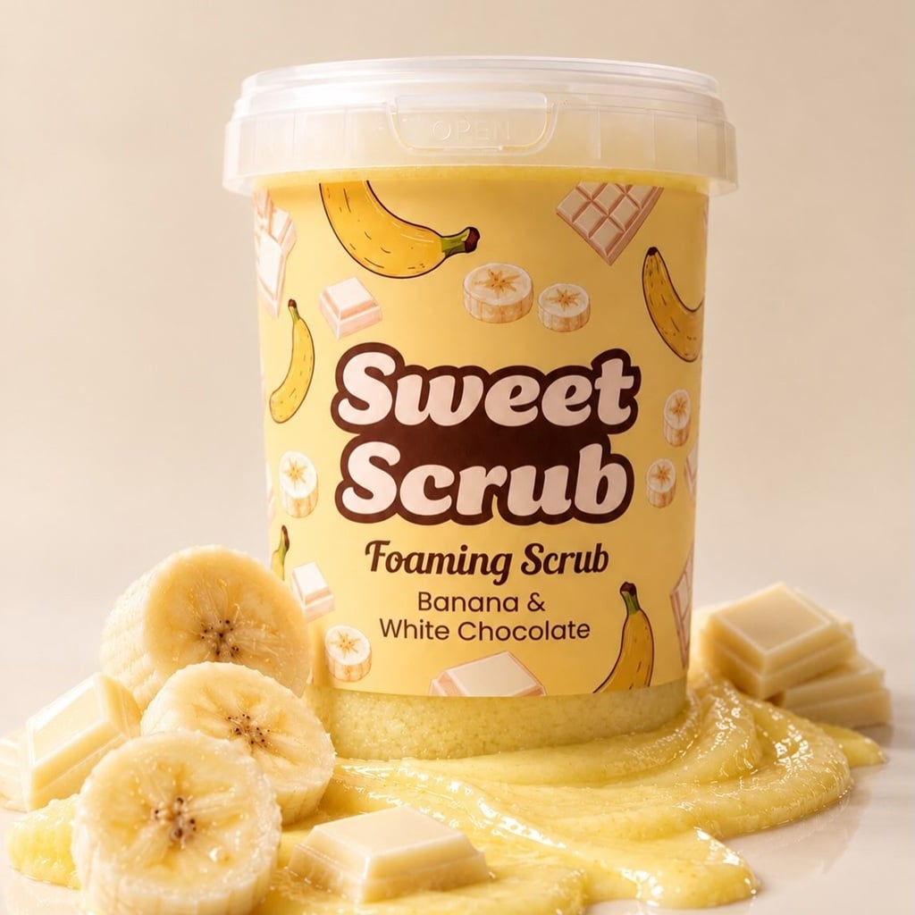 sweetscrub Sweetscrub Foaming Scrub 500 g banana & white chocolate white weight: 500g