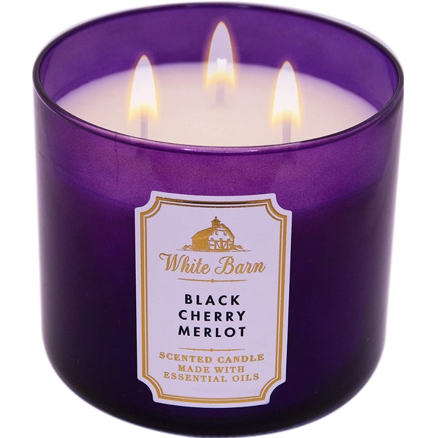 Black Cherry Merlot 3 Wick Candle Scented Candle 411 g