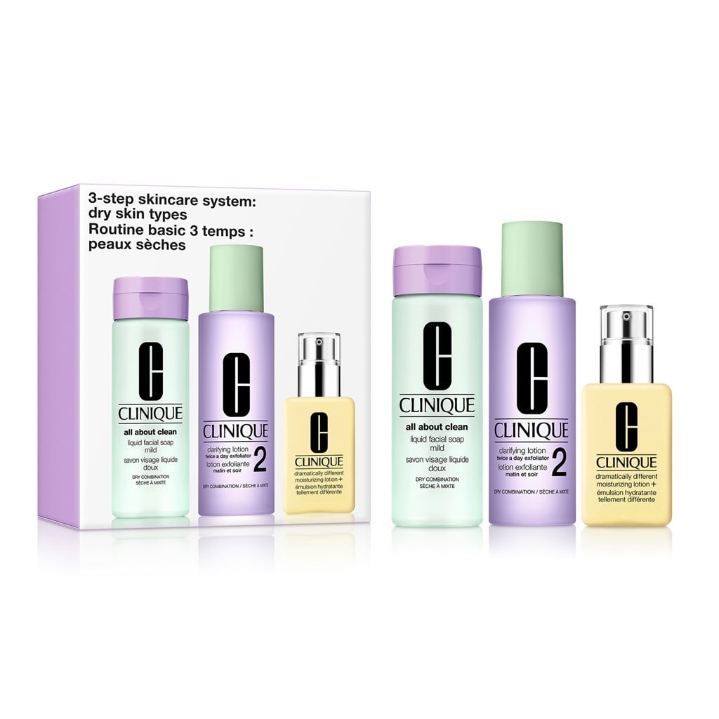 clinique Clinique 3 Step Skincare System Gift Dry Skin Types 200 ml capacity: 200ml