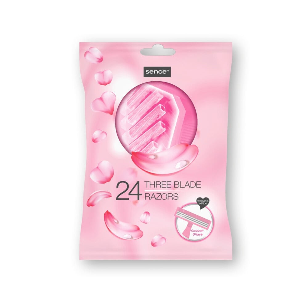 ماكينة حلاقة بثلاث شفرات 24 قطعة