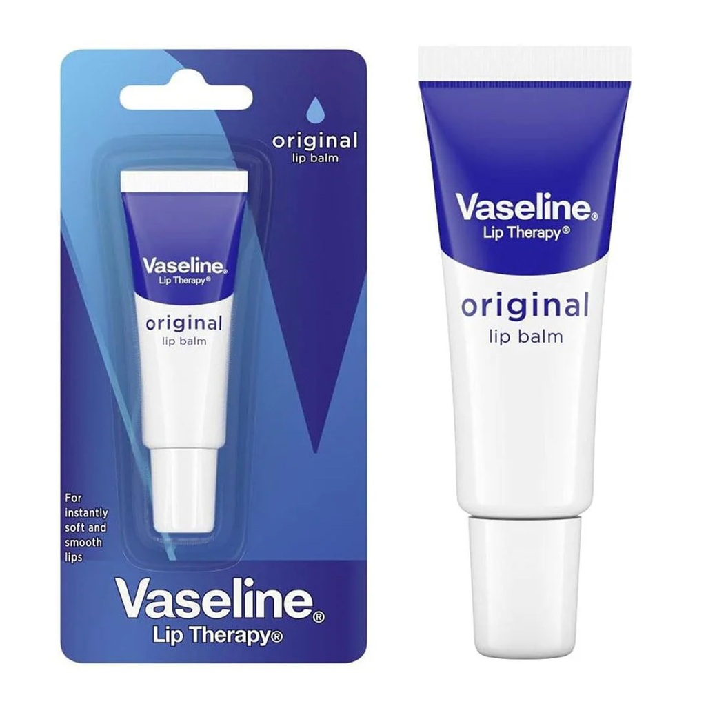 فازلين Vaseline بلسم علاج الشفاه أنبوب - 10g 10 غرام – الشهيرة 4,000 IQD