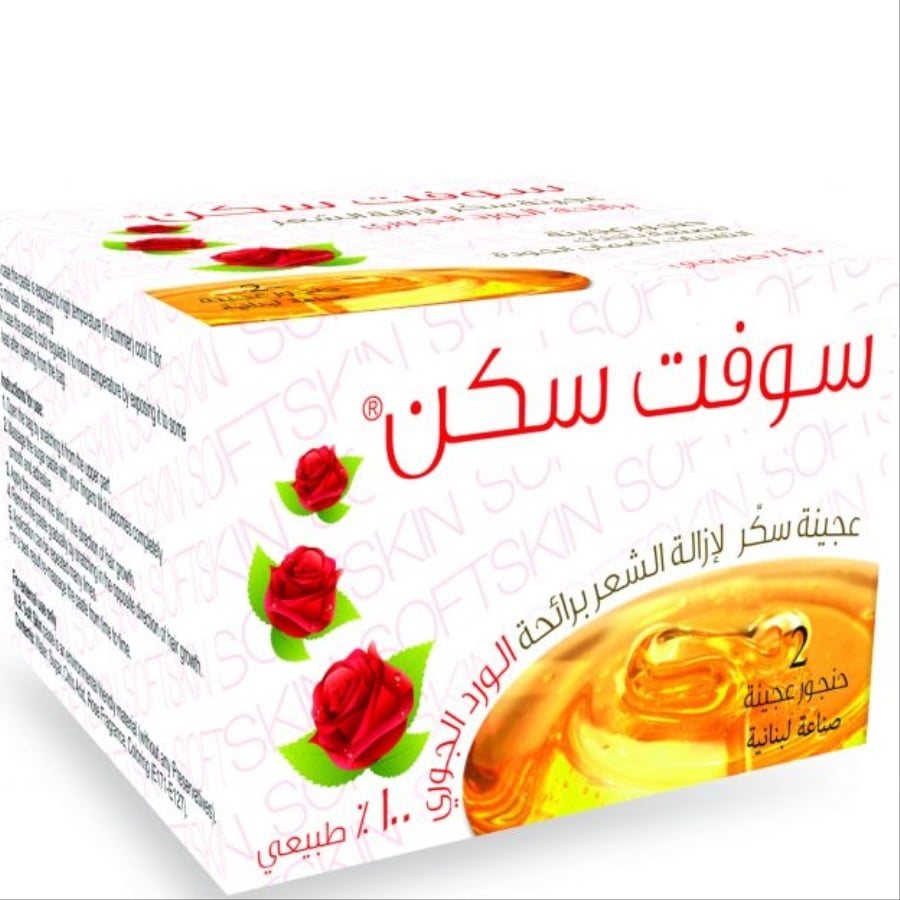 عجينة سكر لازالة الشعر بورد الجوري 2*40 غم