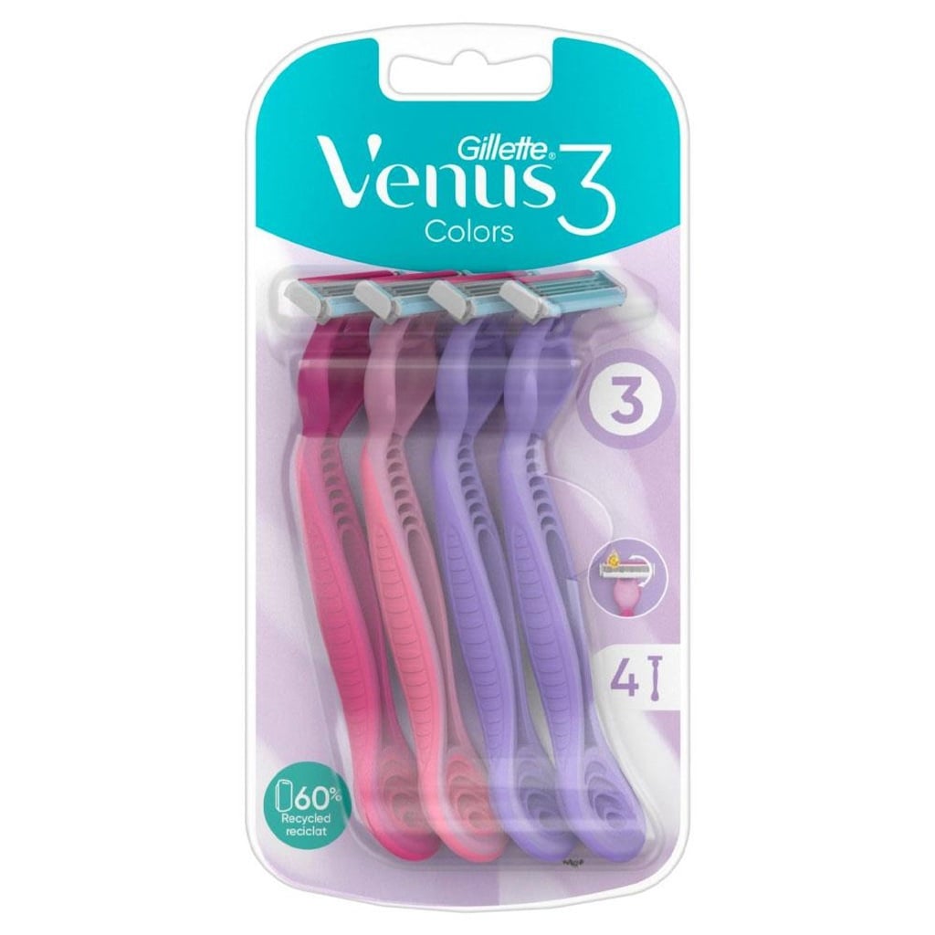 Venus 3 Colours Razors 4 PCS
