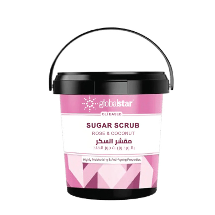 مقشر السكر بالورد وجوز الهند من جلوبال ستار 600 جرام