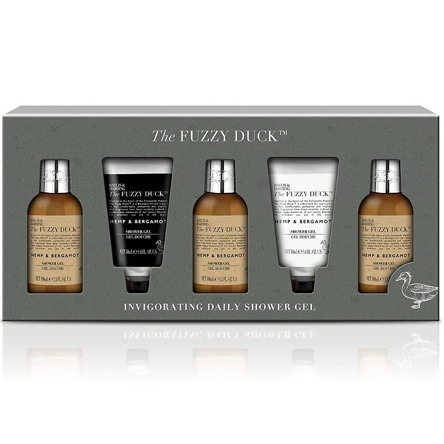 مجموعة جل الاستحمام الرجالية بالقنب والبرغموت 3 قطع