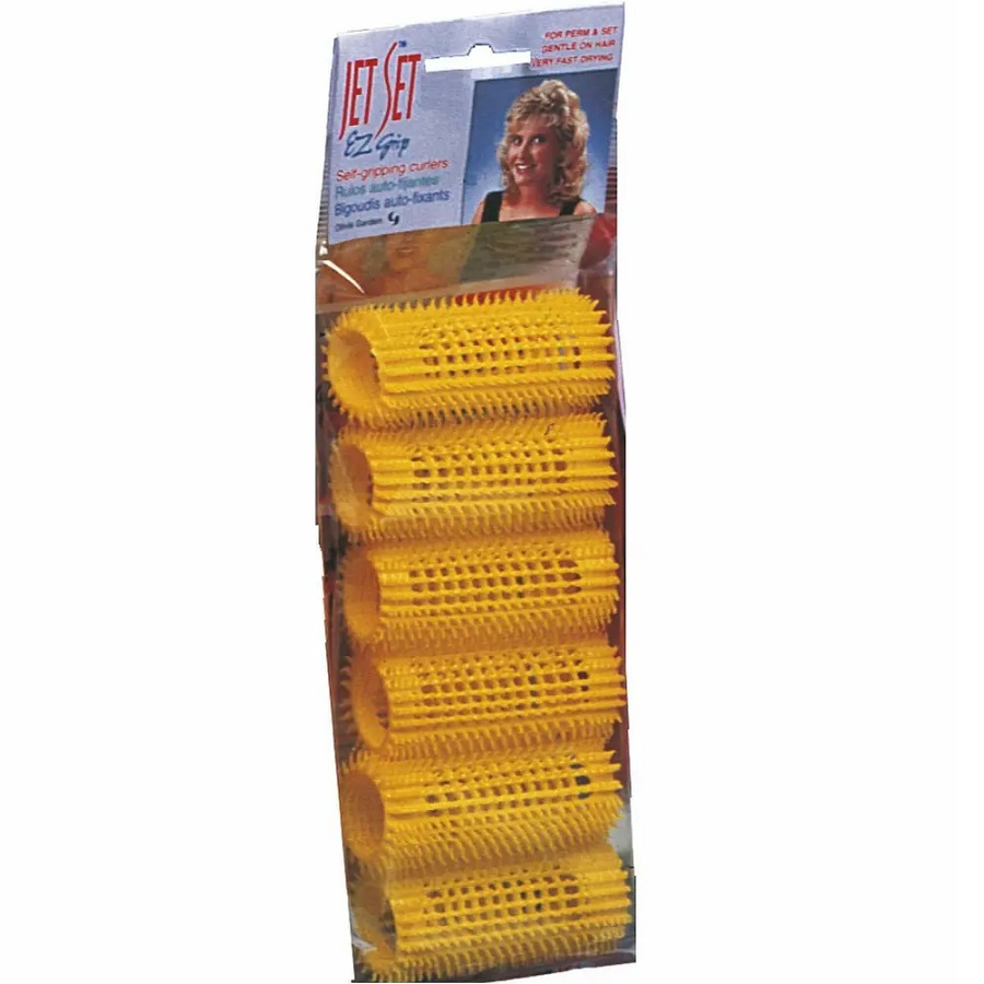 رولة تجعيد الشعر اصفر اللون