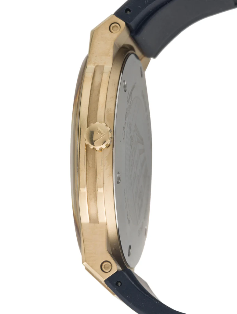 ساعة سالفاتور فيراغامو سافير مينا ازرق بسوار مطاطي ازرق للرجال - SFHP00220 2