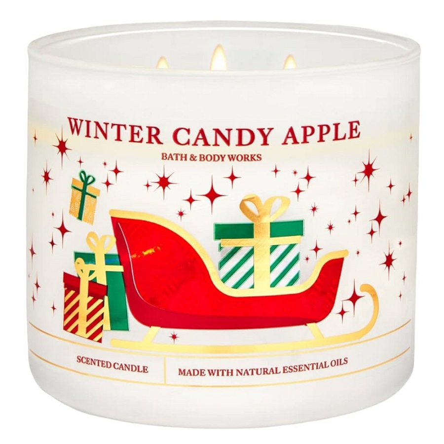وينتر كاندي ابل شمعة معطرة بثلاث فتائل 411 غم