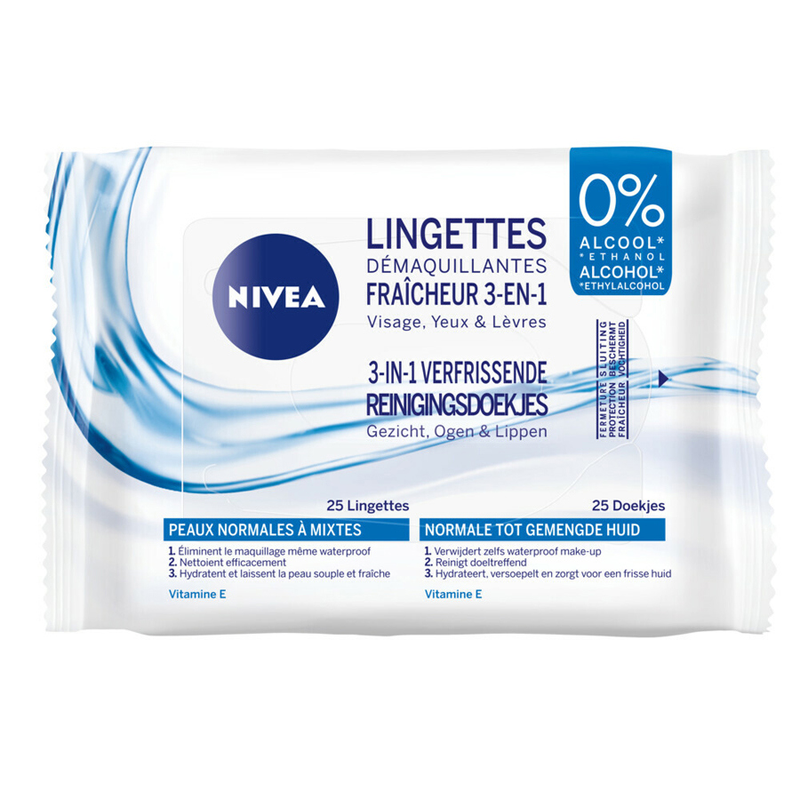 مناديل تنظيف 3 في 1، 25 قطعة