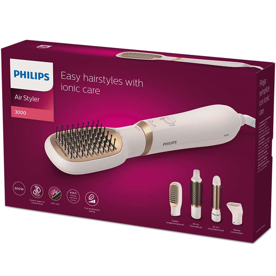 مصفف شعر متعدد الاستخدامات بعناية أيونية 3000، 4 ملحقات