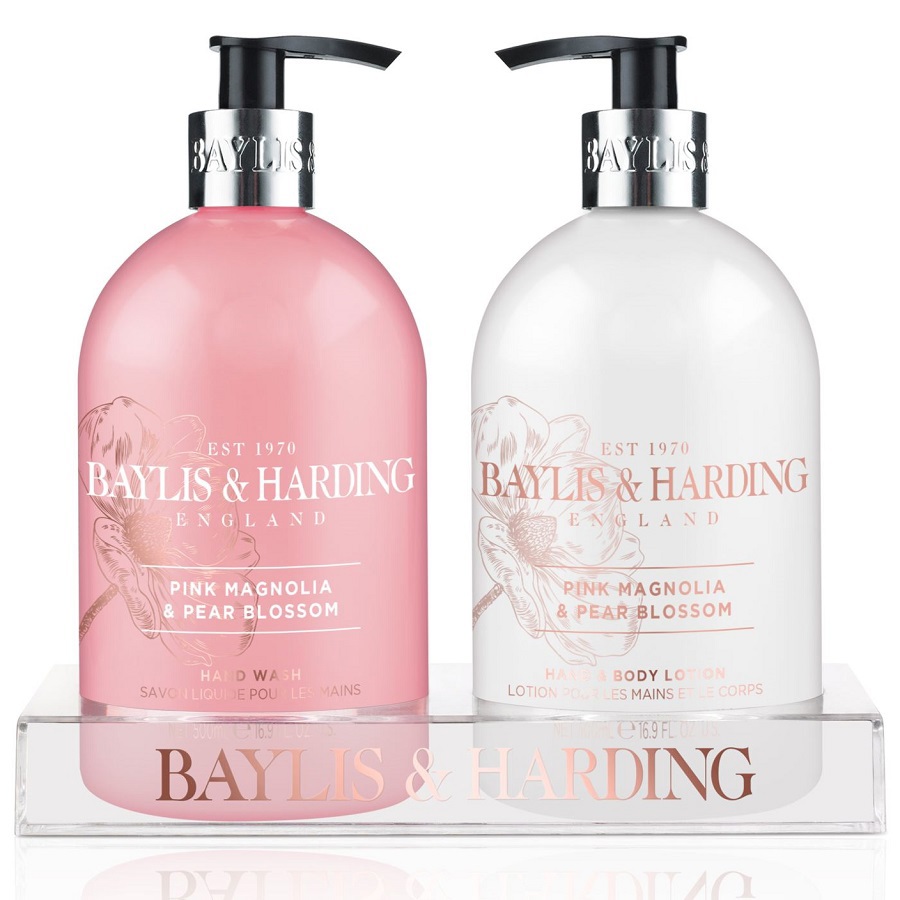 سيت لوشن وصابون لليدين بينك ماجنوليا وزهر الكمثرى 2 قطعة