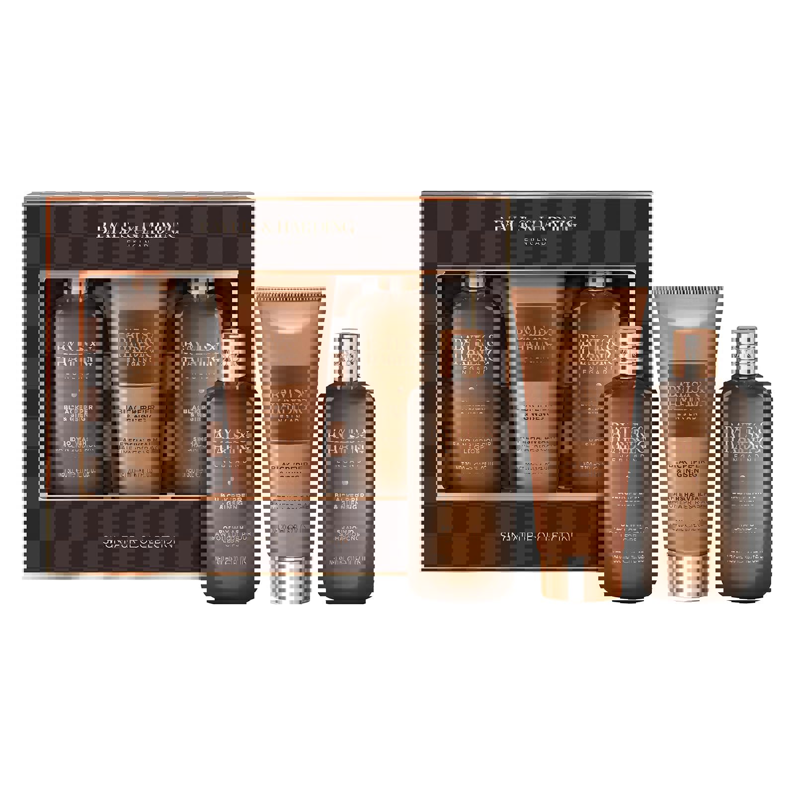 مجموعة استحمام فاخرة ثلاثية للرجال من بايليس آند هاردينج، برائحة الفلفل الأسود والجنسنغ