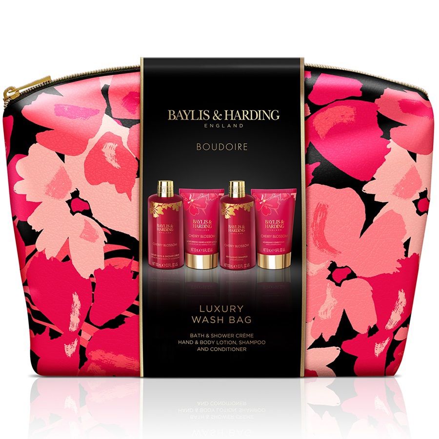 مجموعة هدايا زهرة الكرز للعناية بالجسم والشعر 4 قطع