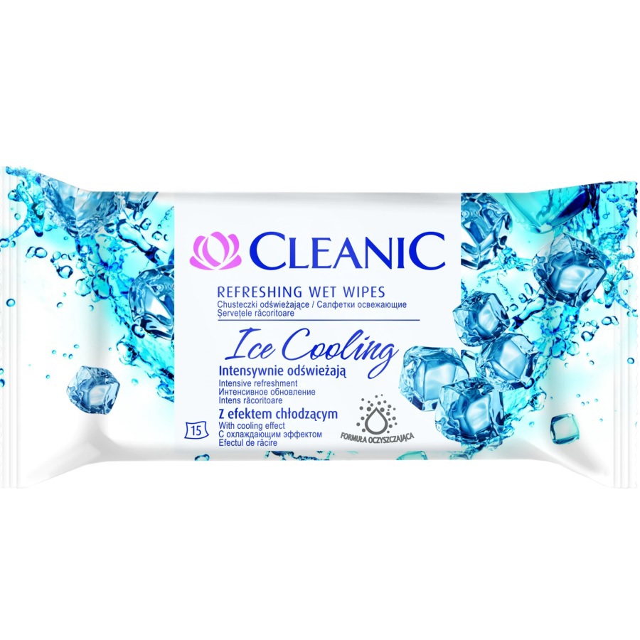 مناديل مبللة باردة ومنعشة 15 قطعة