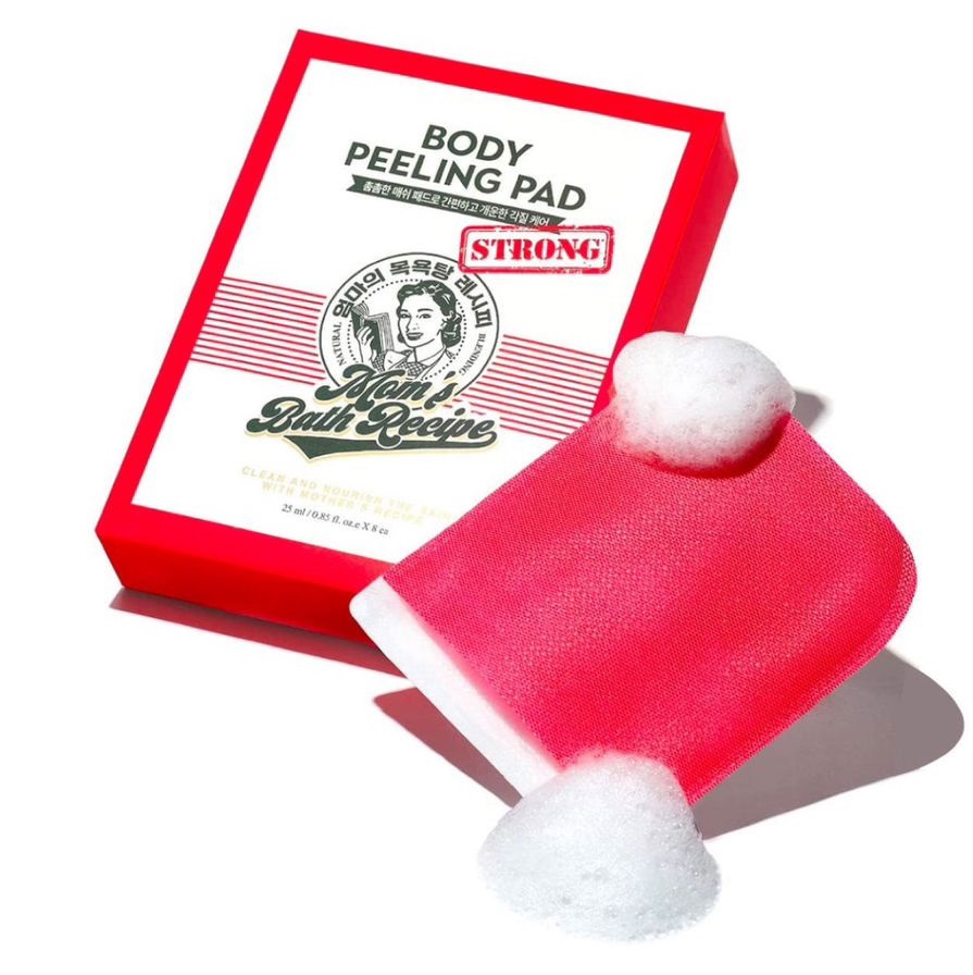 وصفة استحمام الأم - وسادة تقشير الجسم الحمراء القوية