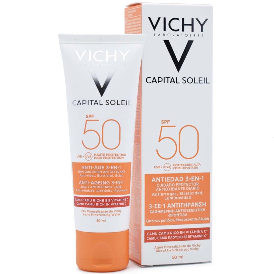 كريم كابيتال سوليل المضاد للشيخوخة 3 في 1 بعامل حماية 50, 50 مل