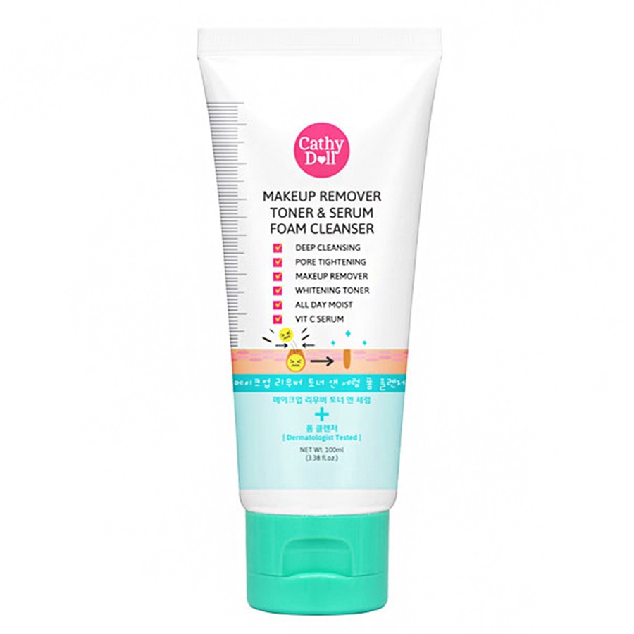 مزيل ماكياج وتونر ومنظف رغوي 100 مل