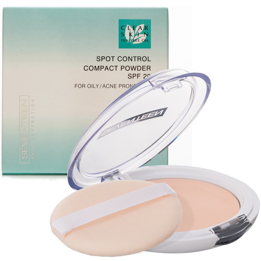 بودرة مضغوطة للتحكم في البقع بعامل حماية من الشمس 20