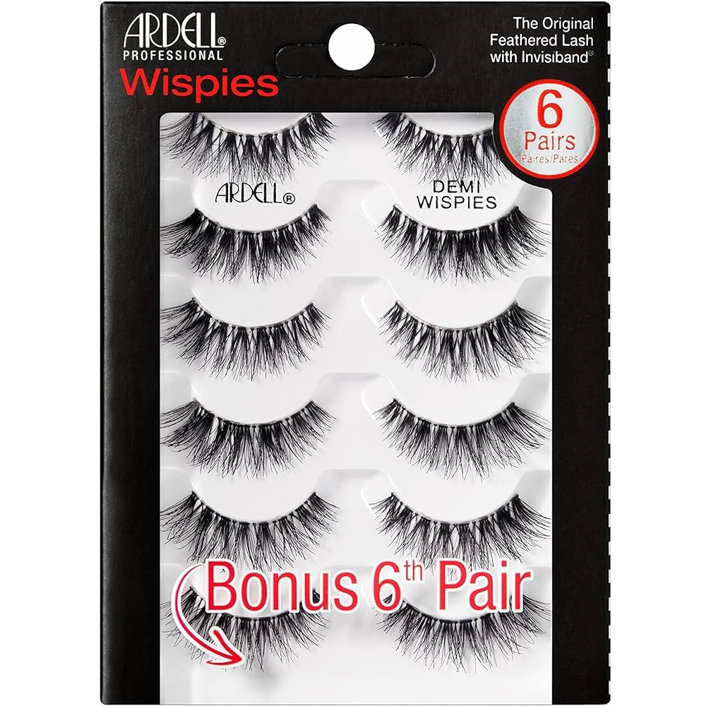 رموش ديمي ويسبايس باللون الأسود 6 أزواج