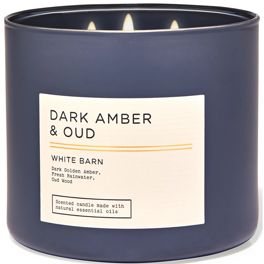 شمعة معطرة بالعنبر الداكن والعود 411 جم