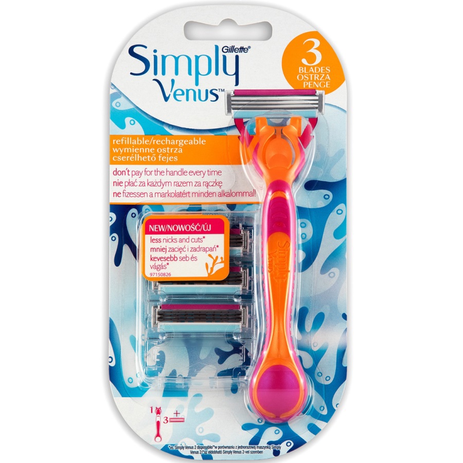 ماكينة حلاقة سيمبل فينوس 1مقبض و3 شفرات