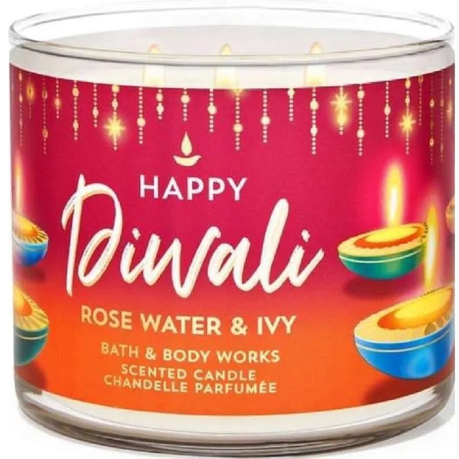 هابي ديوالي شمعة معطرة بثلاث فتائل 411 غم