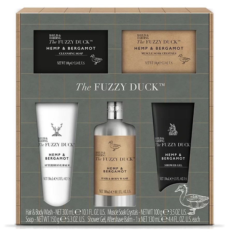 مجموعة الاستحمام الرجالية بالقنب والبرغموت 5 قطع