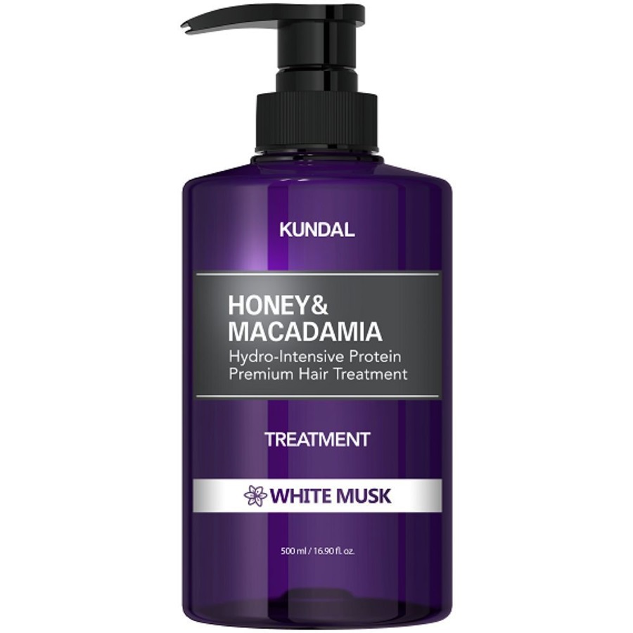 معالج بالعسل والمكاديميا والمسك الأبيض 500 مل