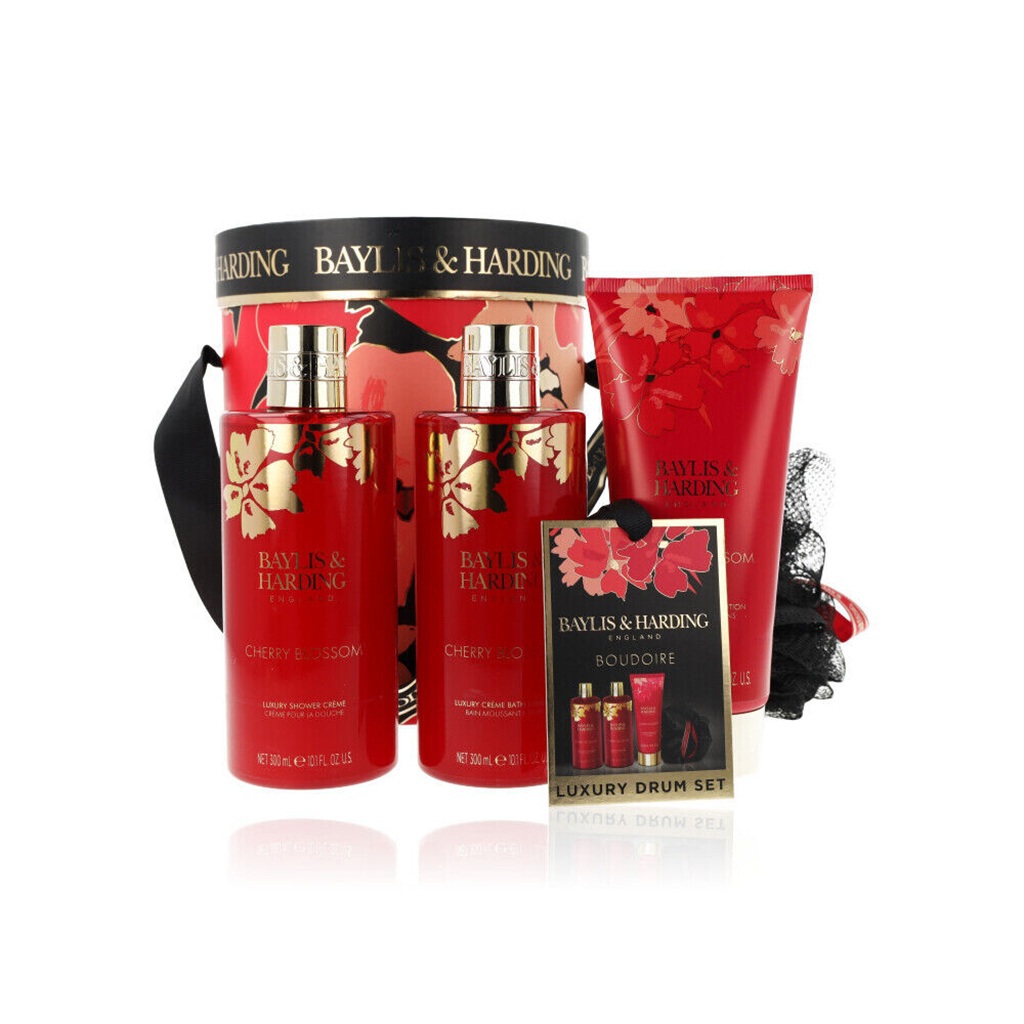 مجموعة هدايا للعناية بالجسم زهرة الكرز 4 قطع