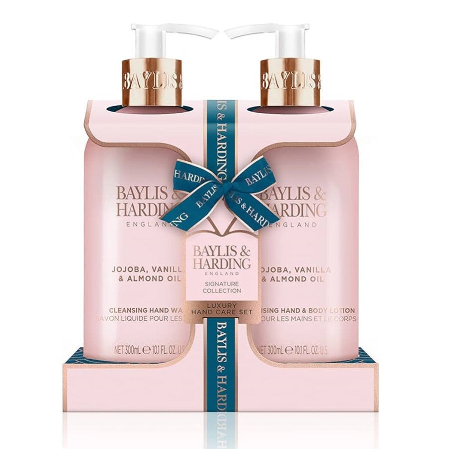 مجموعة هدايا للعناية باليدين بزيت الجوجوبا والفانيليا وزيت اللوز قطعتين