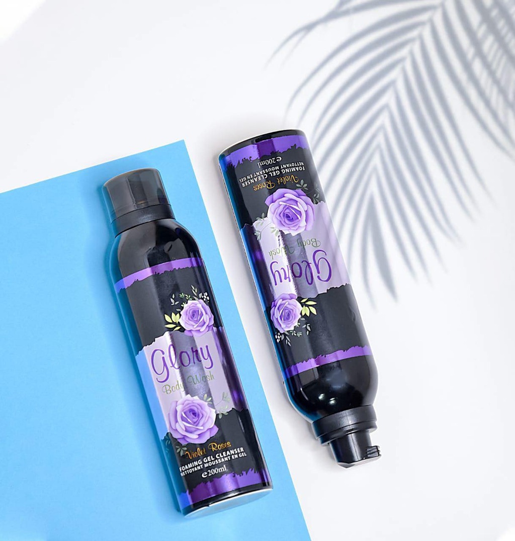 جل منظف رغوي جلوري برائحة الورد البنفسجي 200 مل