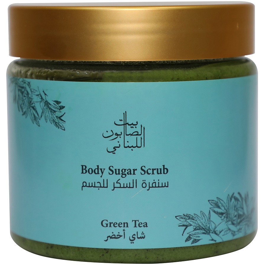 مقشر السكر للجسم بالشاي الأخضر 500 غم