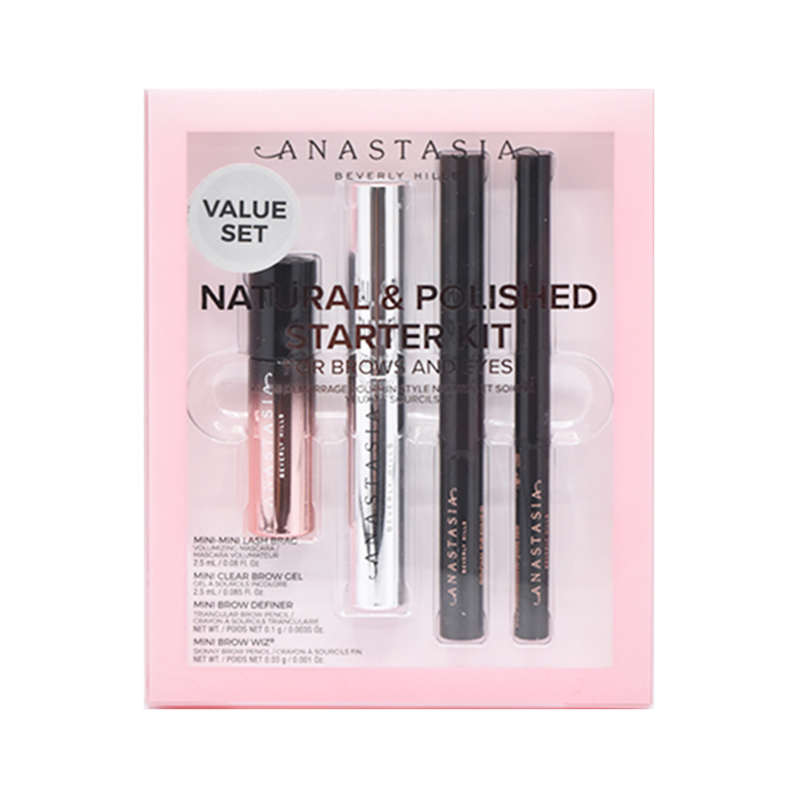 مجموعة الحواجب والرموش للمبتدئين (رمادي داكن)