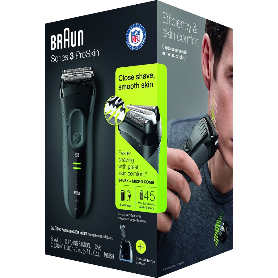 ماكنة حلاقة سيريس 3 برو سكن مع قاعدة التنظيف والشحن