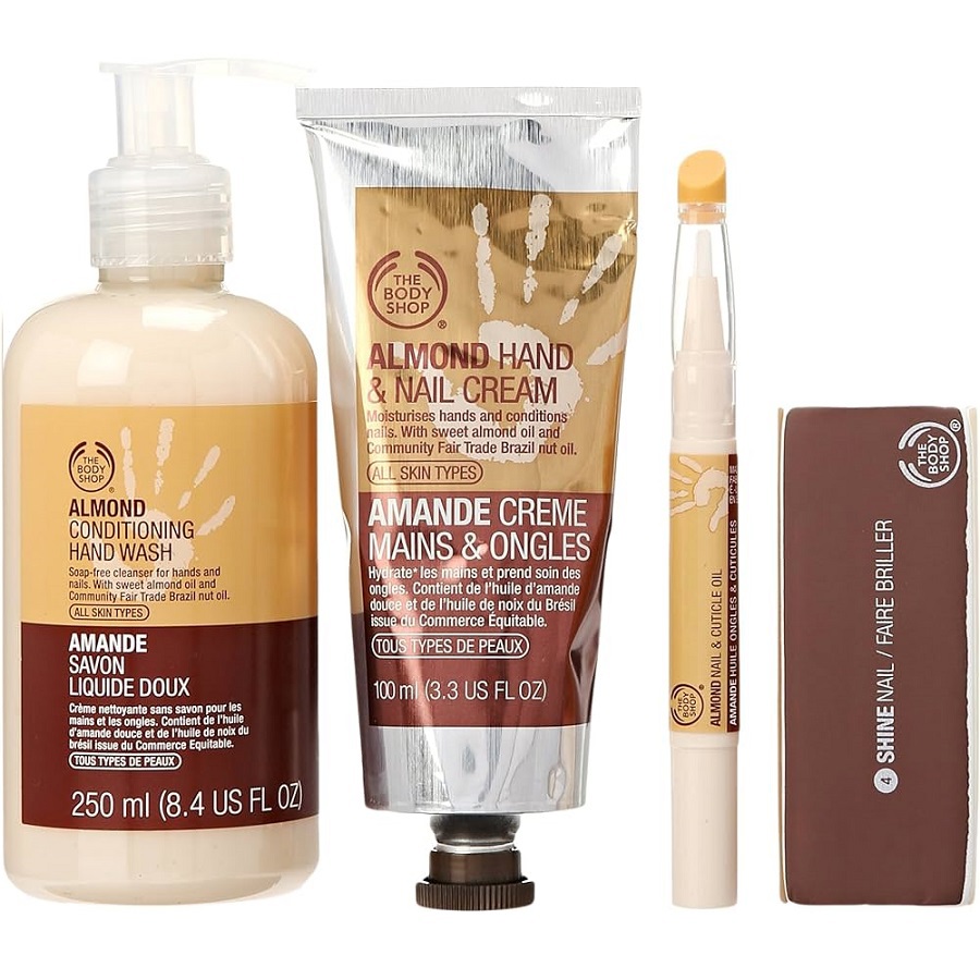 مجموعة اللوز الاحترافية لليد والأظافر 4 قطع