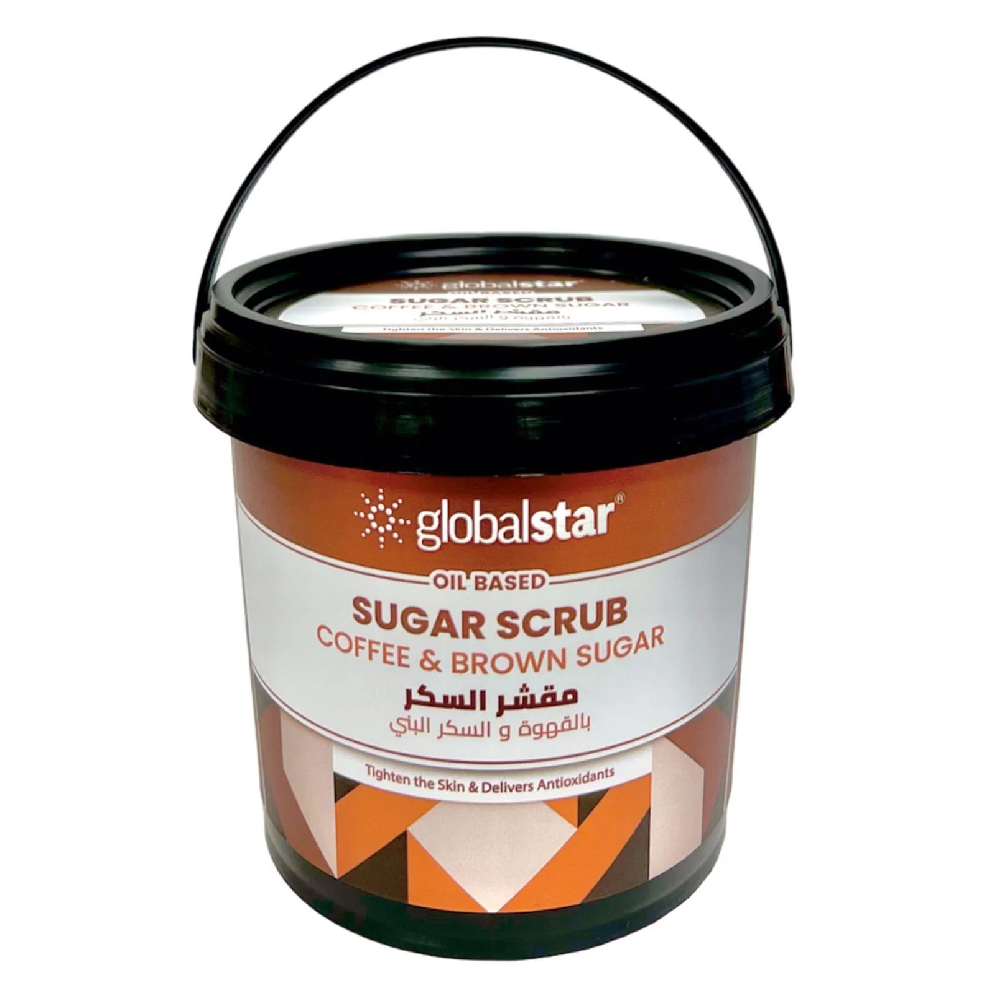 مقشر سكر بزيت القهوة والسكر البني من غلوبال ستار، 600 غرام