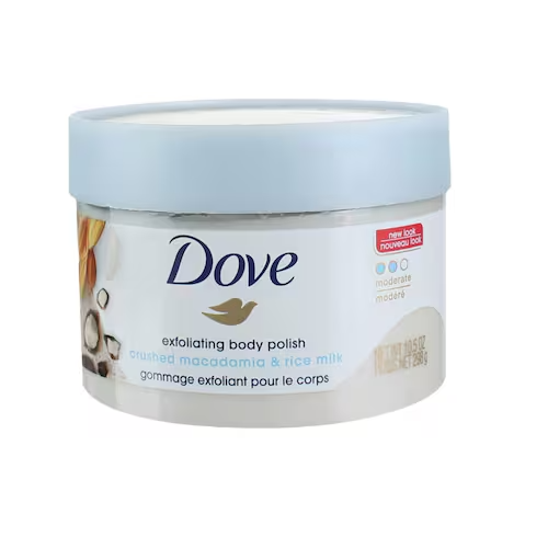 مقشر الجسم دوف بالمكاديميا وحليب الأرز 298 غم 0