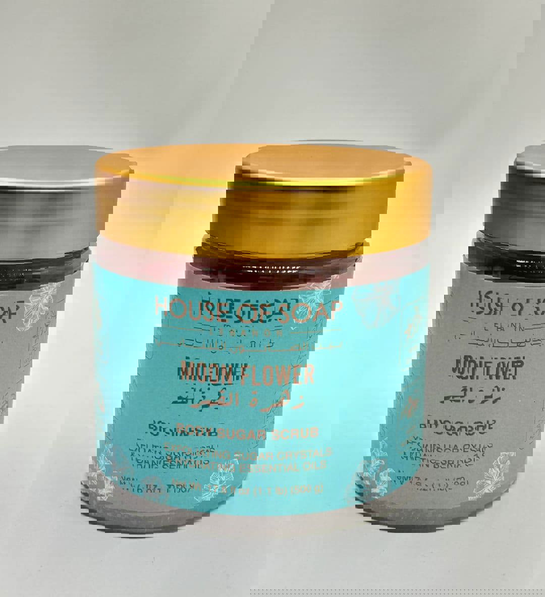 مقشر سكر الجسم برائحة زهرة القمر 500 غرام