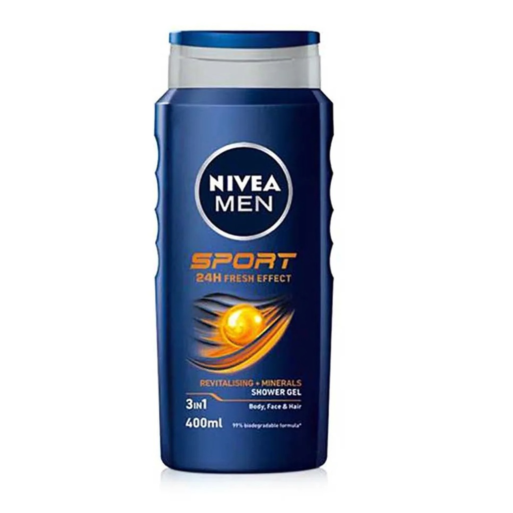 جل الاستحمام سبورت 3 في 1 المنعش بالمعادن 400 مل