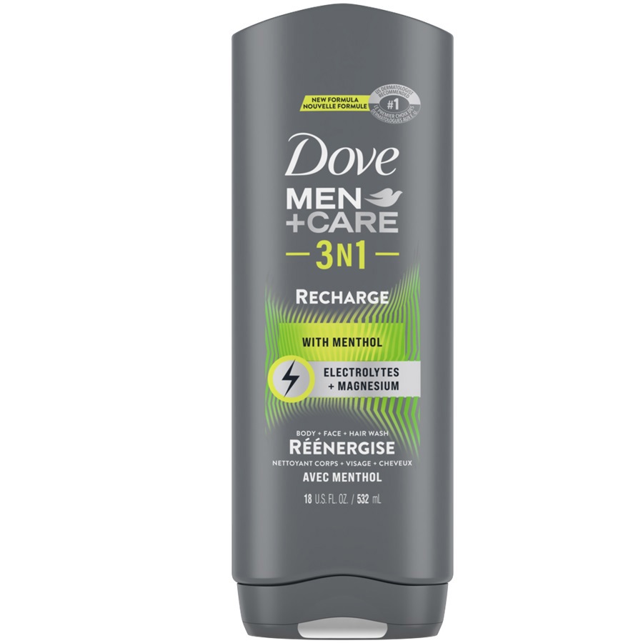 غسول 3 في 1 للجسم والوجه والشعر ريتشارج 532 مل