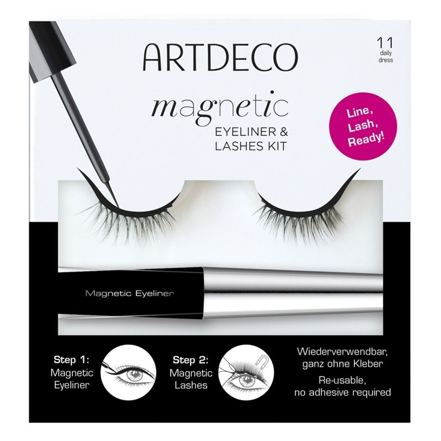 مجموعة محدد عيون مغناطيسي ورموش مغناطيسية 11 ديلي دريس