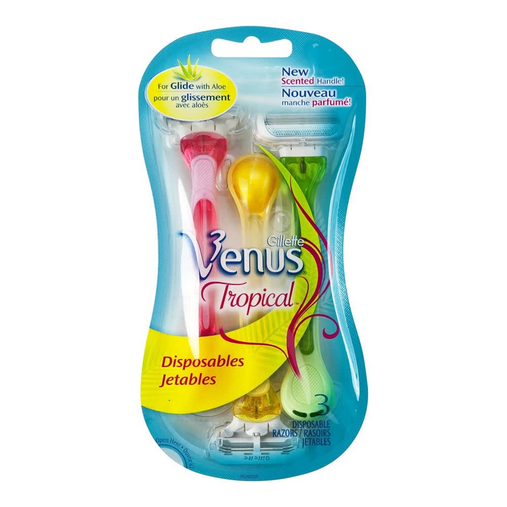 ماكينة حلاقة فينوس تروبيكال للاستخدام مرة واحدة 3 قطع
