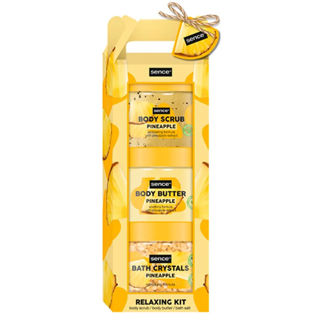 مجموعة هدايا العناية بالجسم برائحة الأناناس 3* 150 مل
