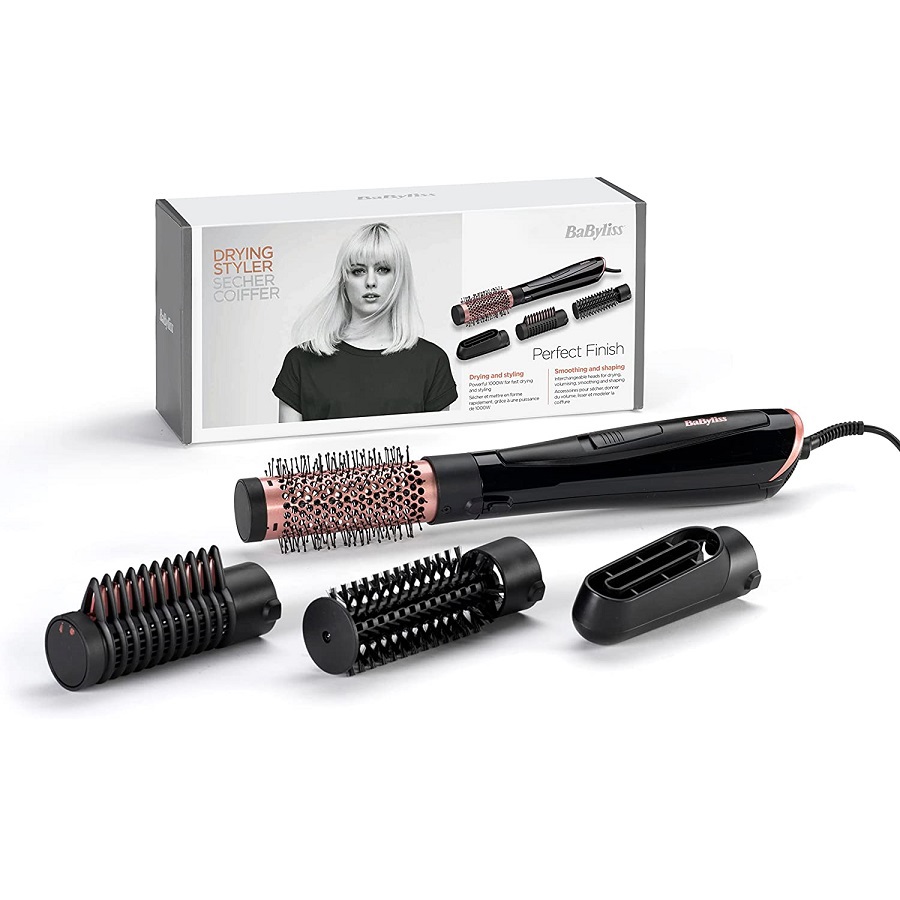 فرشاة تجفيف الشعر بقوة 1000 واط مع 4 ملحقات