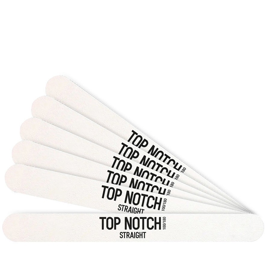 مبرد أظافر مستقيم أبيض 6 قطع