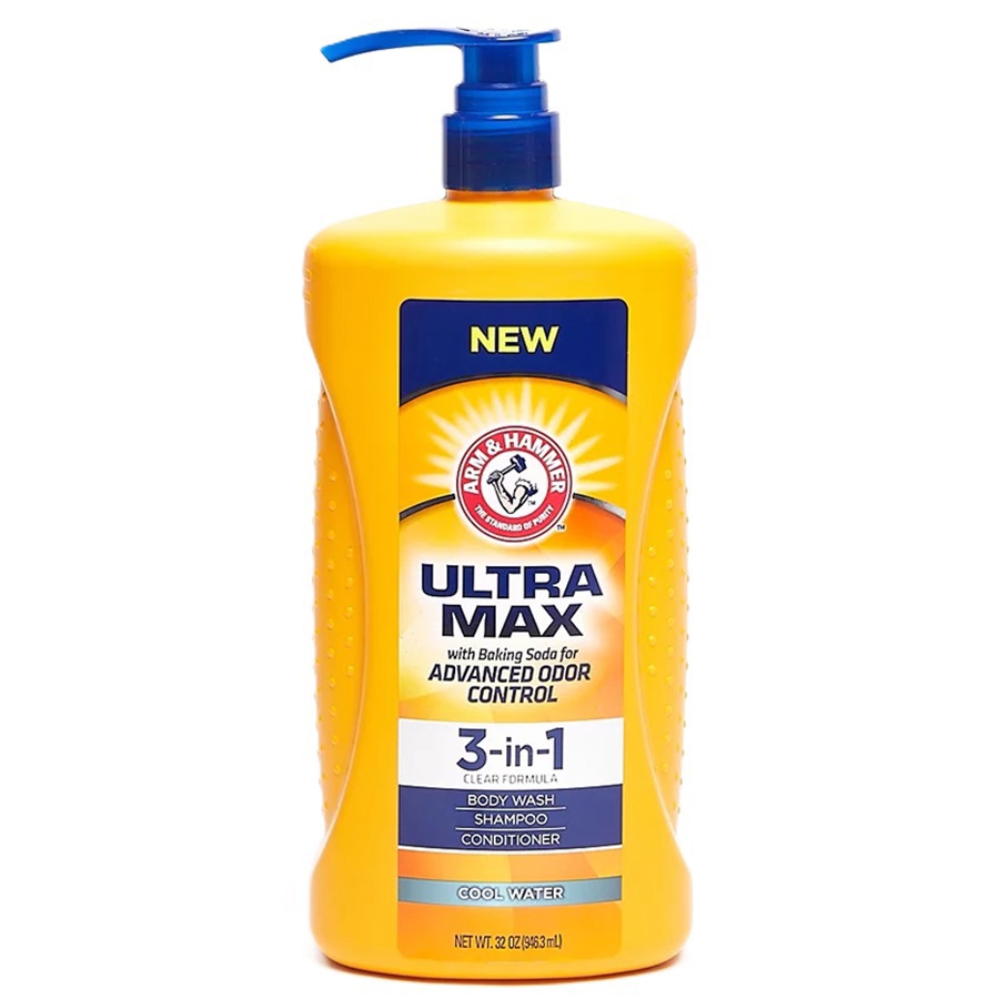 شامبو وبلسم وغسول للجسم ألترا ماكس 3 في 1 كوول واتر 946 مل